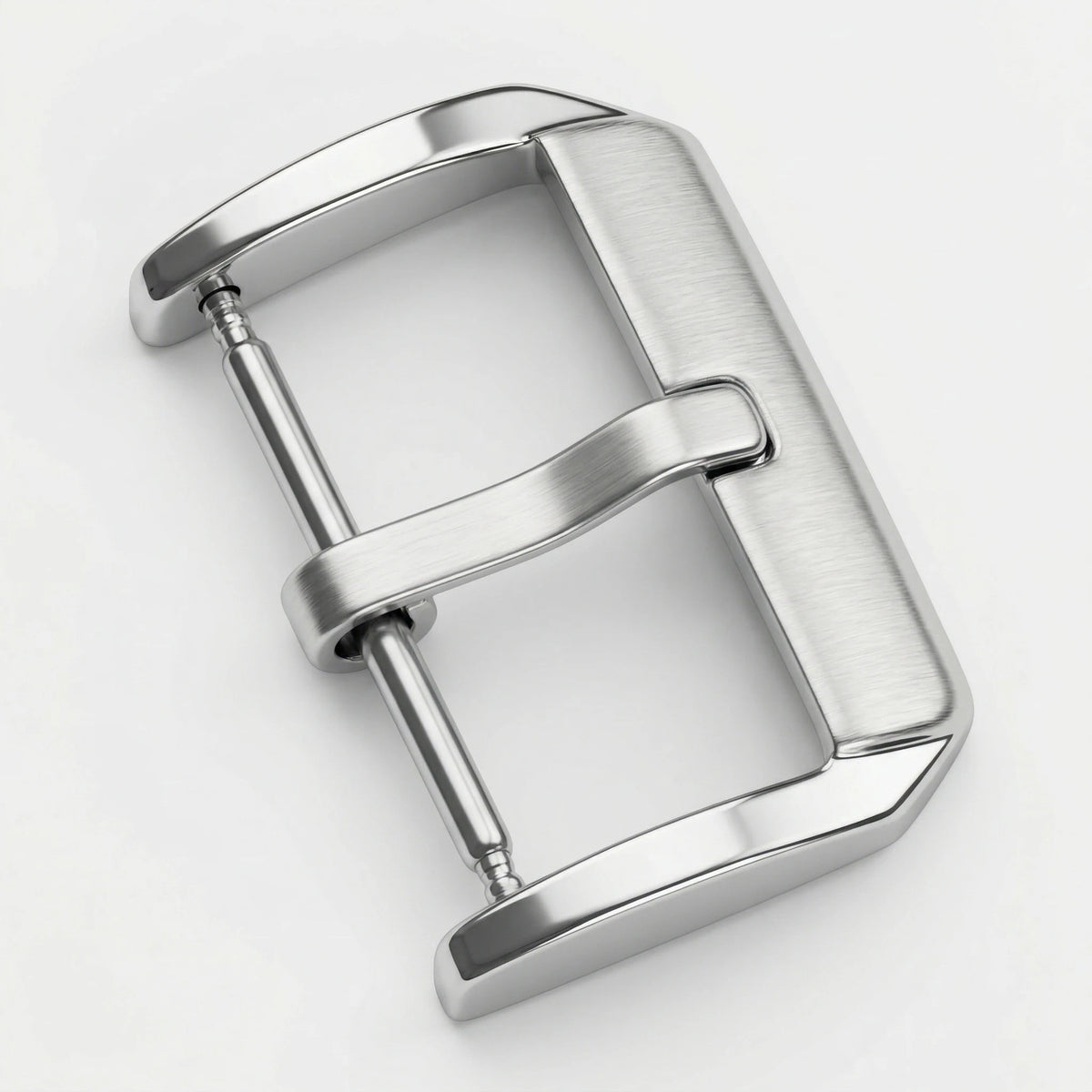 Boucle ardillon de montre en acier inoxydable brossé moyen, 16mm 18mm 20mm 22mm, argent or noir, bracelet de montre en cuir, accessoires de fermoir