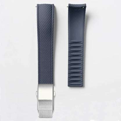 Bracelet de montre en caoutchouc fluoré FKM 18/19/20/21/22/24 mm avec boucle déployante universelle pour hommes, bracelet de remplacement CTS pour Seiko et Omega