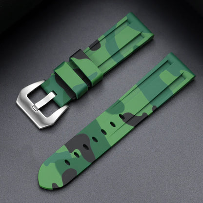 20/22/24/26mm Soft Comfortable Silicone Sport Watch Straps for Panerai – Blue, Black, Brown Accessories