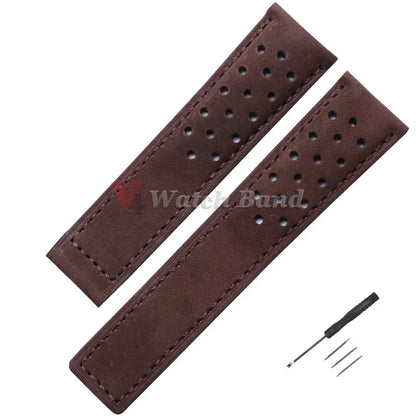 20mm 22mm 24mm Bracelet de montre en peau de vache pour Tag Heuer Carrera Monaco série Bracelet remplacer pour Bracelet de montre intelligente universel