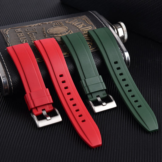 Cinturino per orologio in gomma a sgancio rapido FKM, 18 mm 19 mm 20 mm 21 mm 22 mm 23 mm 24 mm, impermeabile, per immersioni, accessori per orologi da uomo