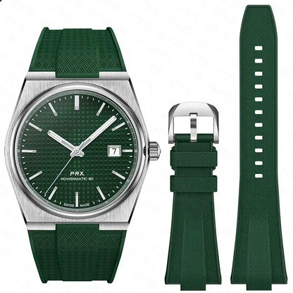 Pour Tissot PRX T137.407/T137.410 Bracelet en Silicone à dégagement rapide Super Player 40mm hommes Bracelet de montre en caoutchouc convexe 12mm