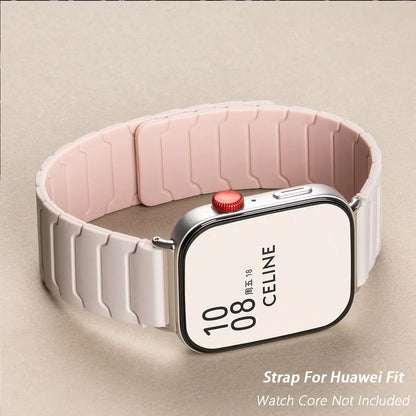 Bracelet magnétique en Silicone pour Huawei Watch Fit 5 4 Pro 4, nouveau bracelet d'hiver respirant pour Huawei Fit 3 2 1