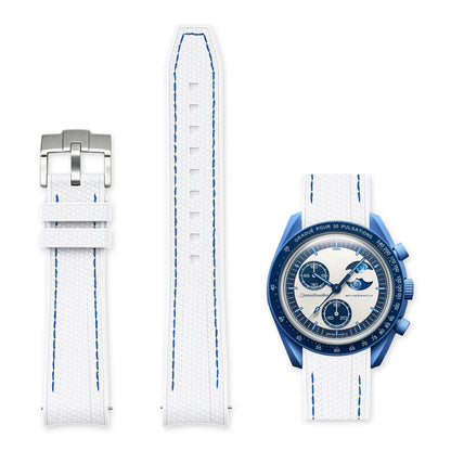 Cinturino per orologio a sgancio rapido per Omega x Swatch, cinturino curvo da 20mm, Speedmaster MoonSwatch Planet Snoopy, cinturino in gomma