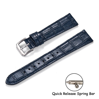 16/18/19/20/21/22mm Cinturino per orologio in pelle con motivo a fiamma Cinturino per orologio in pelle a sgancio rapido da donna e uomo per bracciale Omega Seiko Cartier