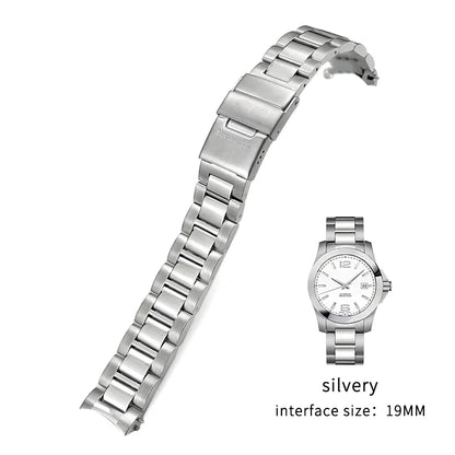 Bracelet de montre en acier inoxydable, 19mm, 21mm, 22mm, pour Longines Conquest HydroConquest L3.782 L3.641 L3.841, bracelet de montre en métal massif