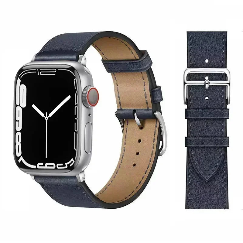 Bracelet de montre en cuir pour bracelets de montre Apple 46mm 44mm 41mm 45mm 38-42mm 40mm 49mm bracelet iWatch série 10-Ultra 9-8-7-SE-6-5-4-3