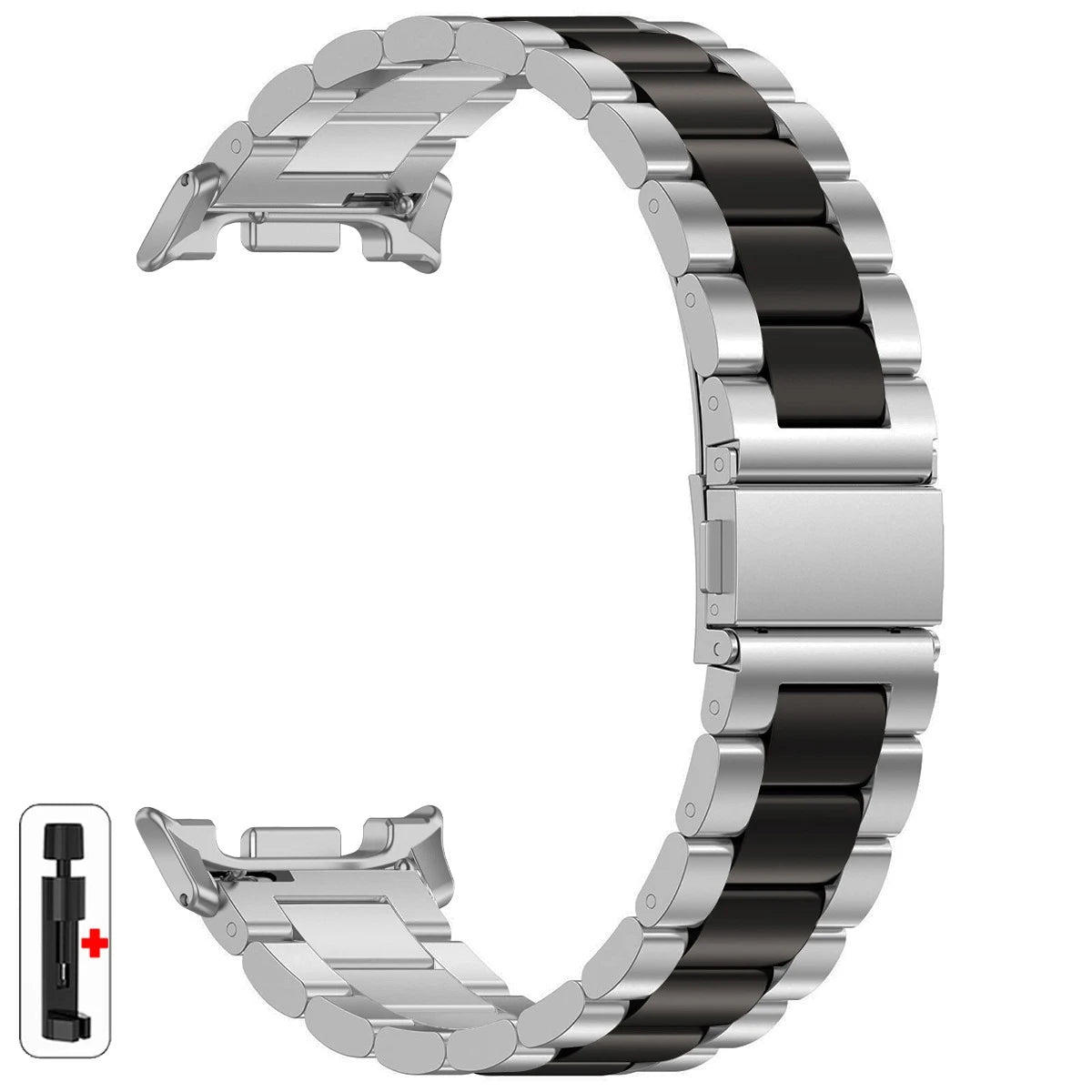Luxury Stainless Steel Strap for Samsung Galaxy Watch 8 Classic 46mm, Metal Bracelet for Galaxy 8 40mm 44mm, Men's Watchband