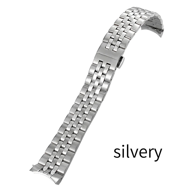 Cinturino per orologio curvo in acciaio inossidabile 316L, 20mm, adatto a Tissot 1853 T605, cinturino in metallo Starfish, accessorio per orologio da uomo d'affari