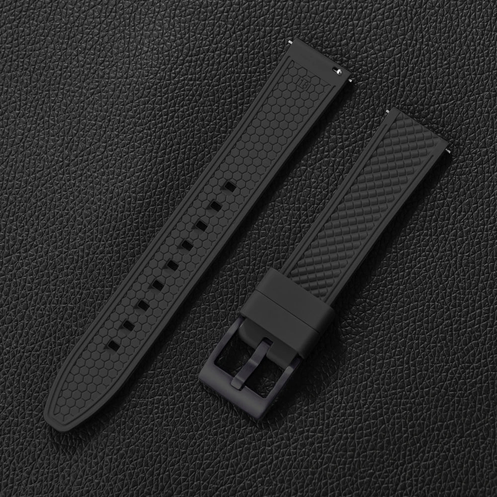 Bracelet en caoutchouc fluoré FKM, 18mm 20mm 22mm 24mm, Bracelet de montre à dégagement rapide pour plongée Omega Seiko Tissot Rolex, ceinture universelle