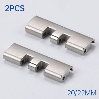 Stainless Steel Watch Bracelet, 20mm 22mm, Straight and Curved End Link for Seiko SKX007 Connector for Jubilee Oyster Adapter, 2 Pieces