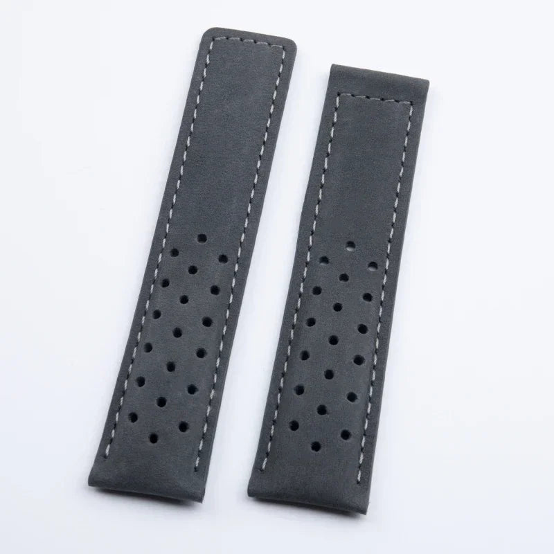 Cinturino per orologio in pelle di vacchetta morbida e satinata, 20/22/24mm, per cinturino TAG HEUER CARERA AQUARACER Monaco F1, fibbia pieghevole in acciaio