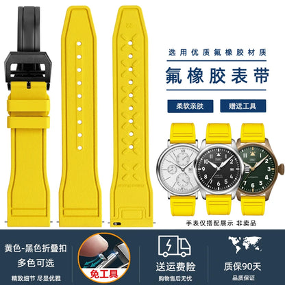Cinturino per orologio in silicone morbido 20 mm 21 mm 22 mm per IWC Pilot | Cinturino sportivo a sgancio rapido | Sostituzione unisex impermeabile del cinturino in gomma