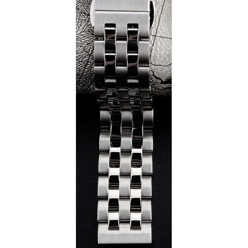 Bracelet de montre en acier inoxydable, 18 20 21 22 23 24mm, pour femmes et hommes, en métal massif, accessoires de remplacement avec outil