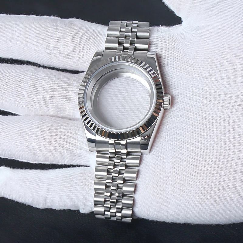 NH35 Watch Accessories, 36mm/39mm Stainless Steel Watch Case for Seiko NH35 NH38 NH36, 28.5mm Movement, Datejust Oyster Dial, Parts