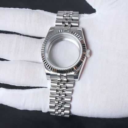 NH35 Watch Accessories, 36mm/39mm Stainless Steel Watch Case for Seiko NH35 NH38 NH36, 28.5mm Movement, Datejust Oyster Dial, Parts
