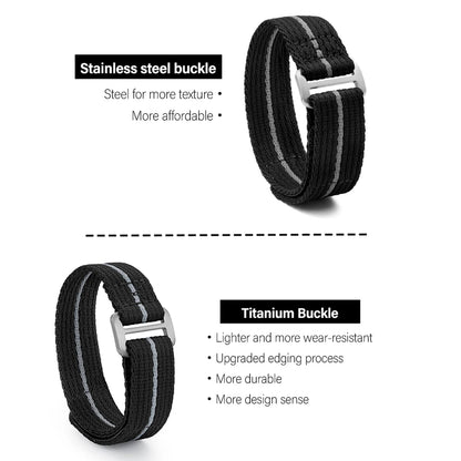 IBENIFIT titane boucle Nylon Bracelet ceinture 20mm 22mm universel remplacement Sport bracelets de montre montre-Bracelet