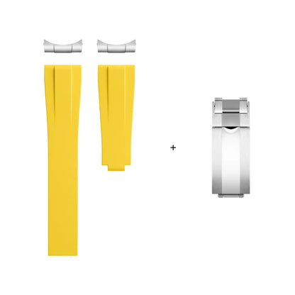 FKM fluoroelastomer watch strap, cut to size, 20/21/22mm, for Rolex Submariner GMT DAYTONA YachtMaster Datejust Sea-Dweller Series