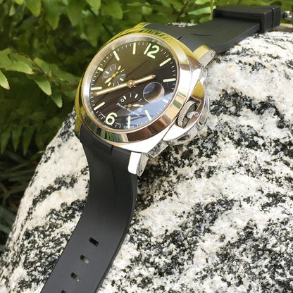 Bracelet de montre en caoutchouc naturel à extrémités courbes, 24mm, pour Panerai LUMINOR PAM00357 00111 01312, bracelet de montre en Silicone, outils gratuits