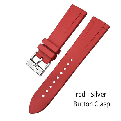 Bracelet de montre en caoutchouc fluoré FKM à dégagement rapide, 21mm 22mm, pour Breitling Navitimer Avenger Superocean, bracelet de montre souple coloré