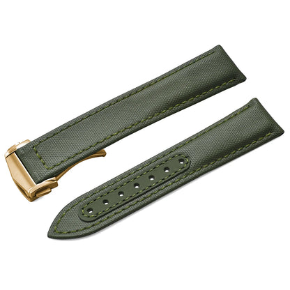 Bracelet de montre en Nylon en tissu voile, 20mm 22mm, en cuir, pour Omega Seamaster Swatch, boucle pliante, Bracelet universel