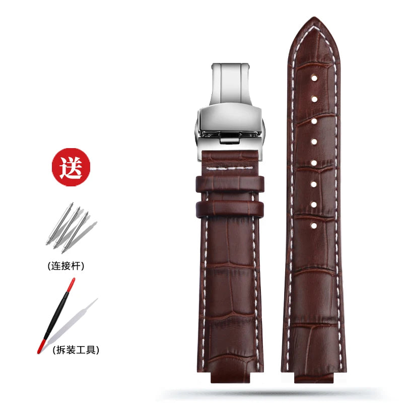 Cinturino dedicato per orologio LV serie Drum Q1121 per uomo e donna, cinturino in vera pelle Q114k.