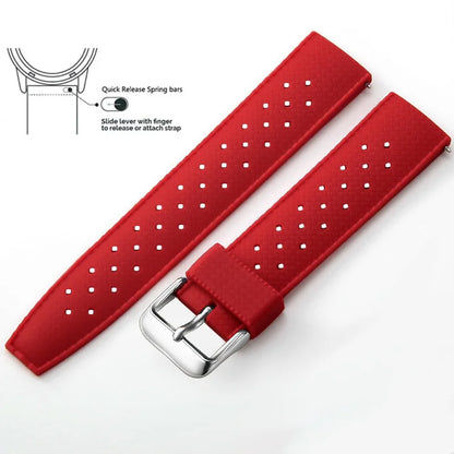 Bracelet de montre en Silicone Tropical bracelet de montre à dégagement rapide 18mm 20mm 22mm bracelet de montre intelligente Tropic en caoutchouc pour Oris Seiko Citizen