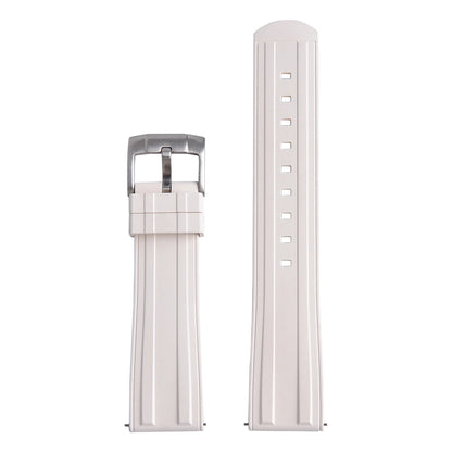 Nuovo cinturino per orologio a sgancio rapido Tropical Waffle CTS bianco FKM da 20 mm e cinturino per orologio subacqueo in gomma fluorocarbonica tradizionale da 22 mm
