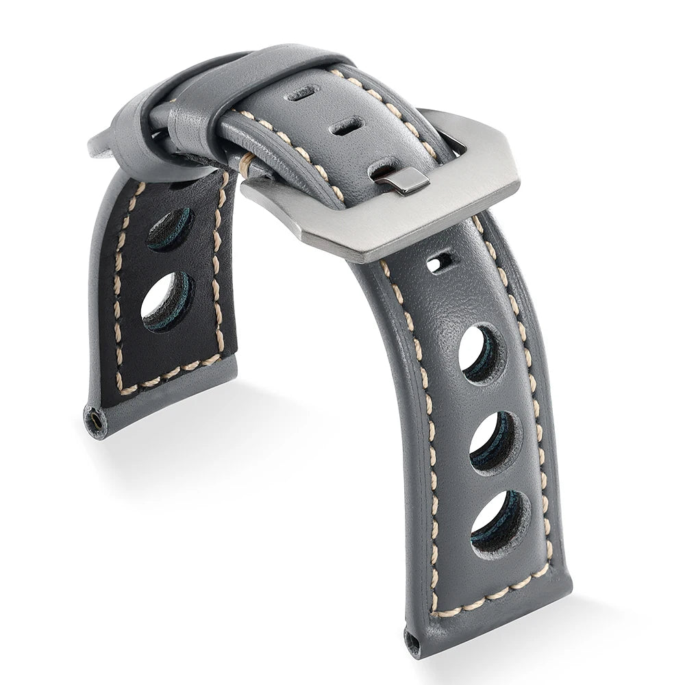 Bracelets de montre en cuir véritable 20mm 22mm 24mm 26mm, noir, bleu, marron, vintage, pour femmes et hommes