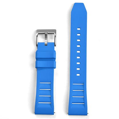 Bracelet de montre en caoutchouc FKM 20mm 22mm, souple, étanche, pour Huawei, Samsung, Seiko, Omega, avec attache rapide