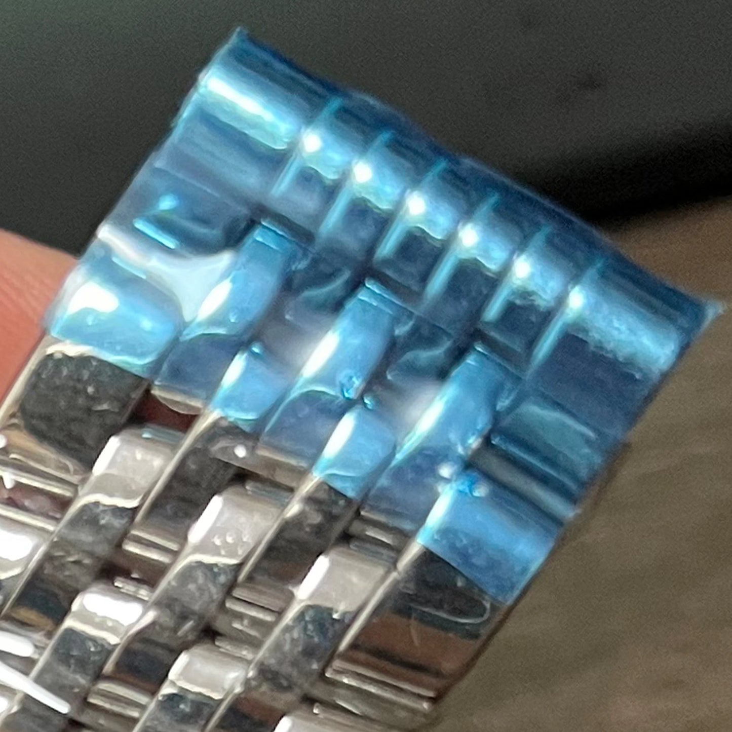 Bracciale per orologio in acciaio inossidabile massiccio, estremità curve e dritte, argento lucido, 22 mm, per Breitling Navitimer.