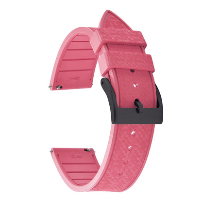 20MM 22MM supprime des bracelets de montre en caoutchouc fluoroélastomère/FKM mosaïque pour hommes femmes-bracelet de Sport étanche de remplacement à dégagement rapide