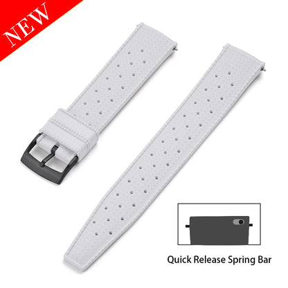 Premium FKM Rubber Watch Band Quick Release 18mm 20mm 22mm 24mm Rubber Watch Strap Smart Watch Bracelet