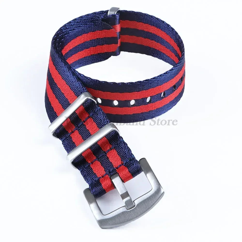 18mm 20mm 22mm Soft Nylon Strap Military Watchband for Samsung Galaxy Nylon Strap for Omega Seamaster 007