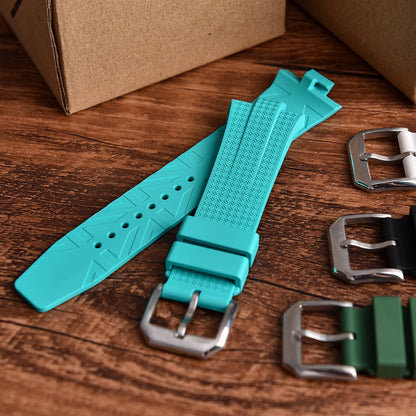 Nuovo cinturino in gomma fluorurata da 9 mm per Citizen NJ0150 NJ0151 ME Series FKM con estremità convessa a sgancio rapido