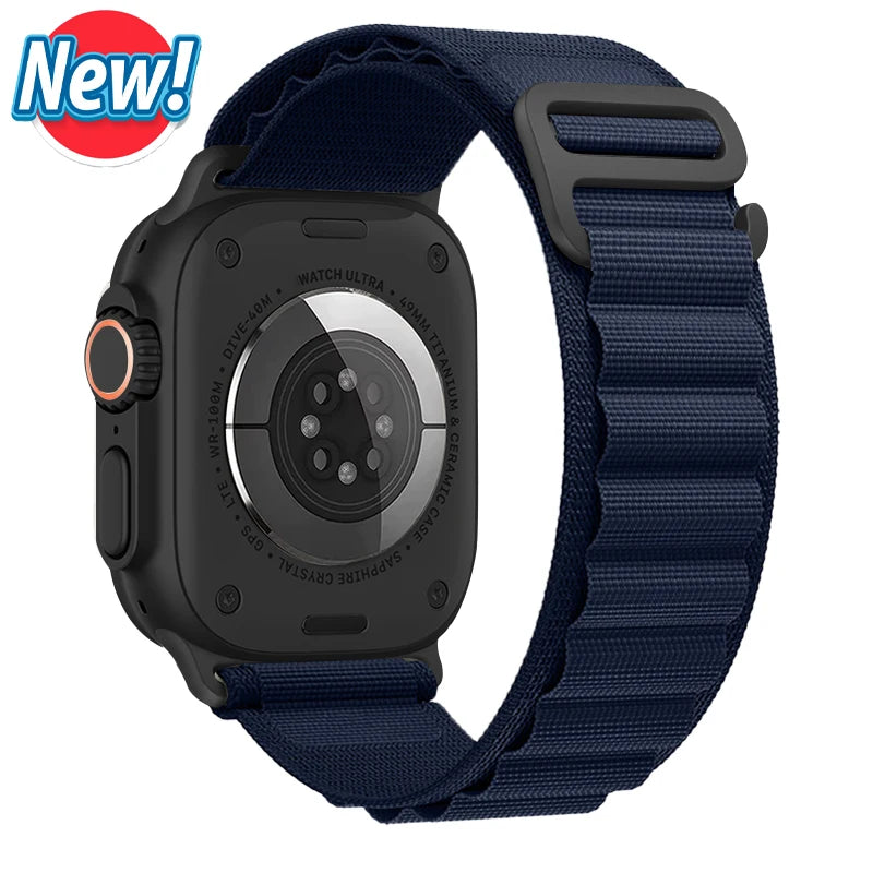 Bracelet à boucle alpine pour Apple watch Ultra 3 2 bandes 49mm 45mm 44mm 40mm 41mm 46mm 42mm Bracelet iWatch série 11 10 SE 9 8 7 6 5 4