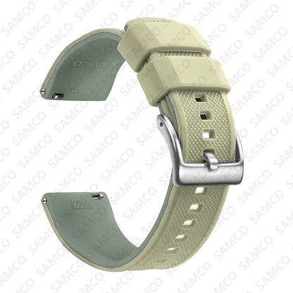 Bracelet de montre en Silicone de qualité supérieure, 18mm 20mm 22mm, à dégagement rapide, en caoutchouc, de remplacement