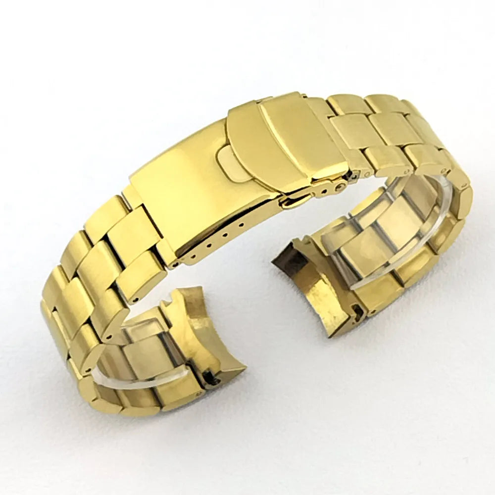 Men's Solid Stainless Steel Sport Bracelet, 22mm, SRPD SKX007/SKX009 SRPD63K1, Jubilee Curved End Bracelet