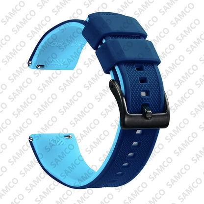 Bracelet de montre en Silicone de qualité supérieure, 18mm 20mm 22mm, à dégagement rapide, en caoutchouc, de remplacement