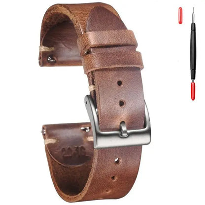 Horween US Chromexcel bracelets de montre en cuir marron souple bracelets en cuir faits à la main 18mm 20mm 22mm