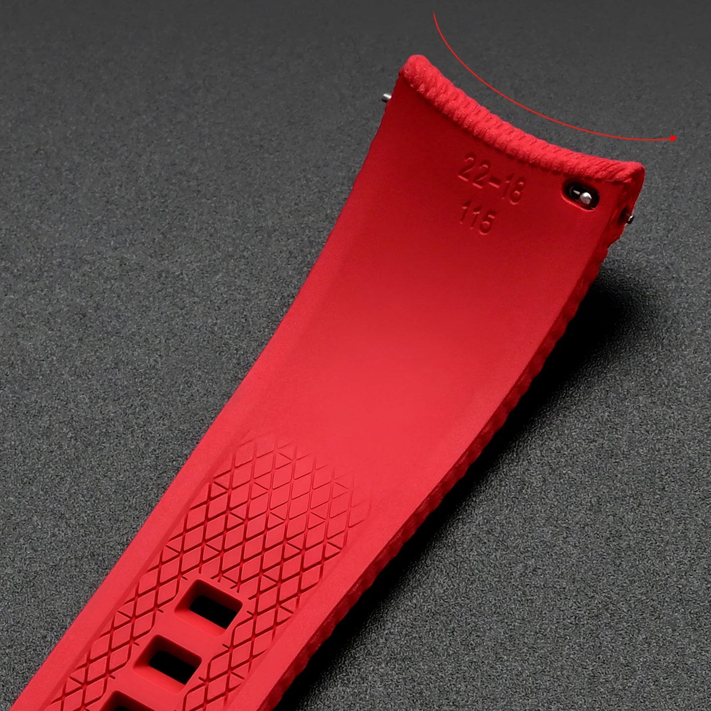 Bracelet de montre sport universel en caoutchouc fluoré FKM incurvé 20 mm 21 mm 22 mm à libération rapide pour Longines Omega Casio Seiko