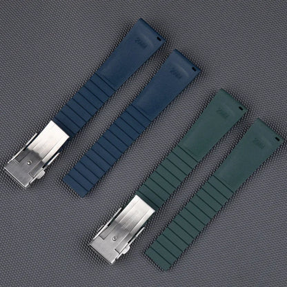 Bracelet de montre en caoutchouc fluoré FKM à texture pixel, 18/19/20/21/22mm, CTS, pour plongée traditionnelle, pour hommes et femmes