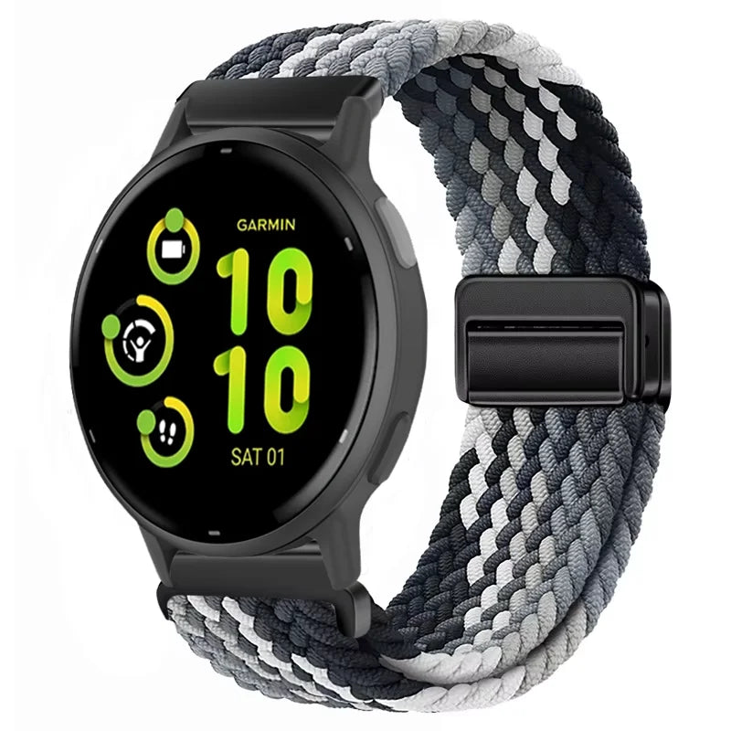Bracelet magnétique en Nylon, 20mm 22mm, pour Garmin Forerunner 970 570 165 55 965 265/Venu 3, Bracelet de sport Garmin Active 6 5 Correa