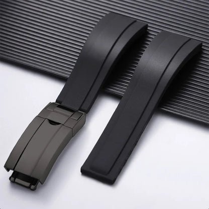 For Rolex 20mm Silicone Strap for Rolex Water Ghost Daytona Submariner, Rubber Silicone Watch Strap, Waterproof Bracelet
