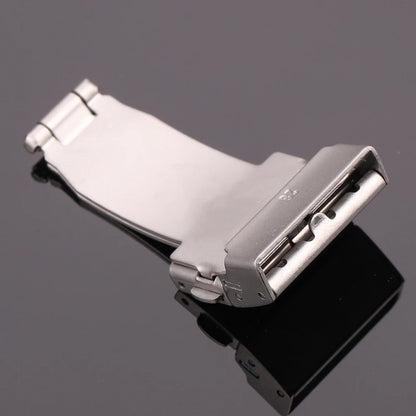 Bracelet de montre en acier inoxydable, boucle argentée 16 18 20 22mm, bracelet de montre en métal à Double pression, fermoir automatique, accessoires