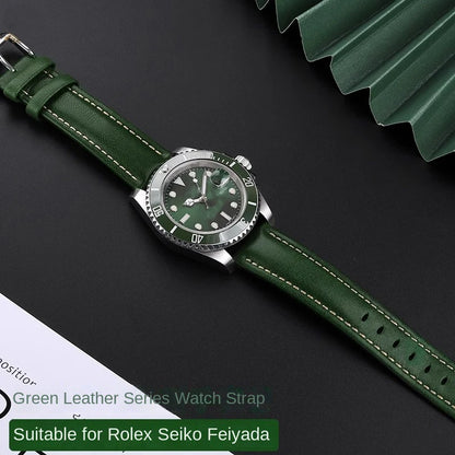 Green butterfly watch strap, 12mm, 14mm, 16mm, 18mm, 20mm, 22mm, high quality, casual, business, watch strap, watch accessories