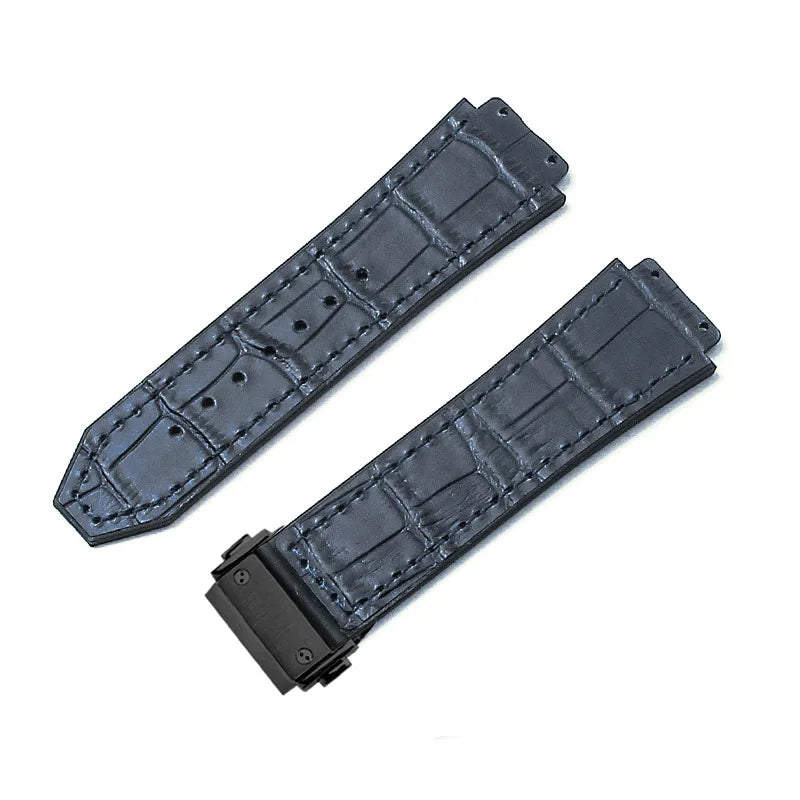 For Hublot BIGBANG Classic Fusion Leather Silicone Rubber Suede Watch Strap Dedicated Interface Lug System Band 26*19mm Bracelet