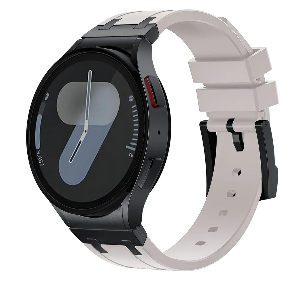 Bracelet de sport en silicone sans interstice pour hommes, compatible Samsung Galaxy Watch 7 40mm 44mm, 6 4 Classic 46 47mm, 42 43mm, 5 Pro 45mm