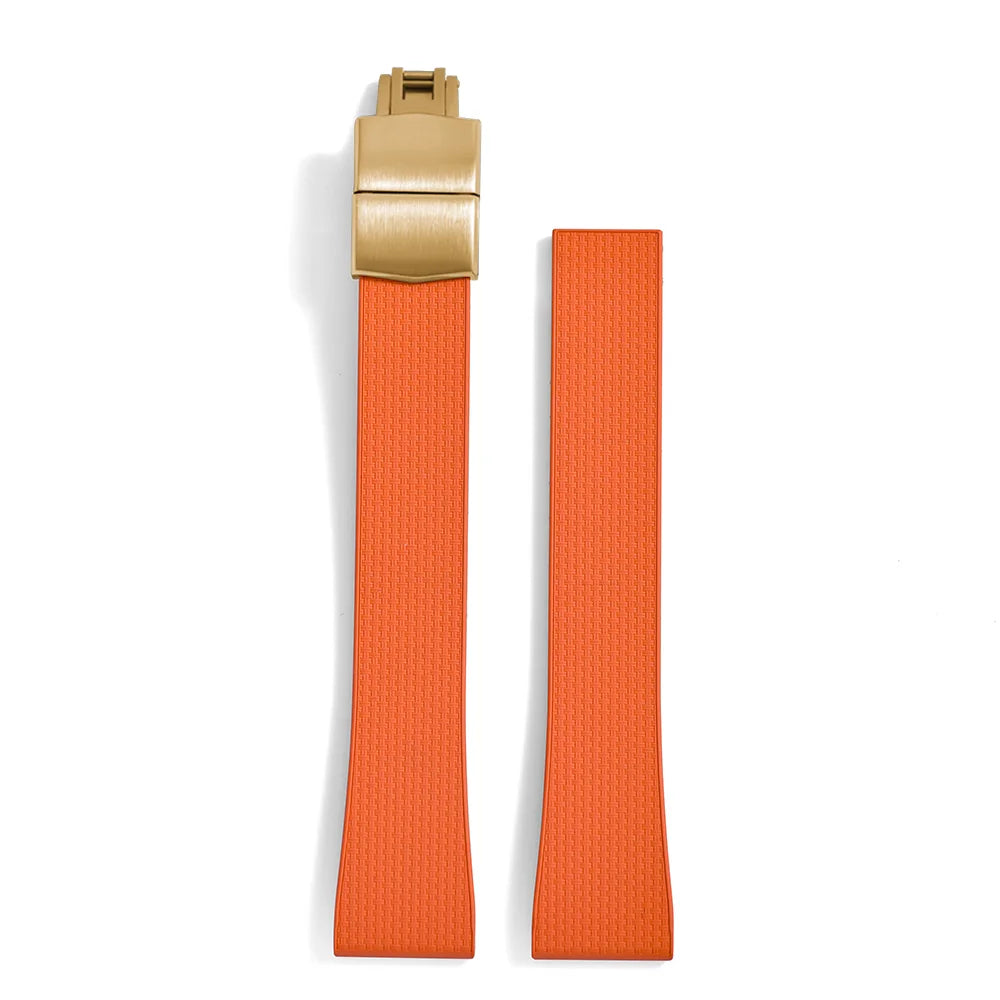 Original Stripess CTS FKM 20mm rubber watch strap for d-elug FKM CTS quick release watch strap silver butterfly buckle cut to size