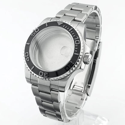    40.5mm sous-montre verre saphir boîtier en métal ajustement NH35/36/38 mouvement ajustement 28.5mm cadran pièces de montre accessoires boîte de montre bande